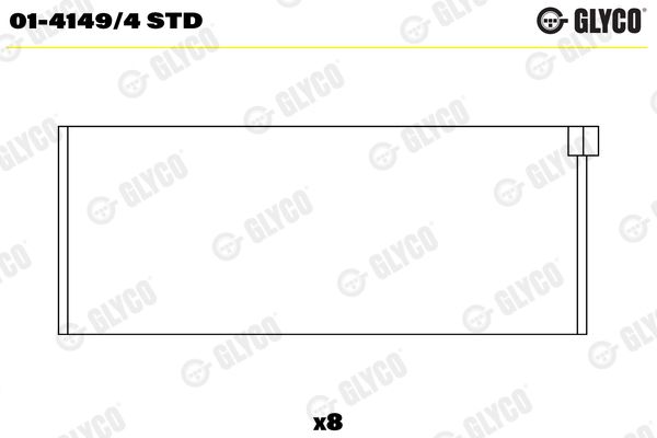 Підшипник шатуна, Glyco 01-4149/4STD