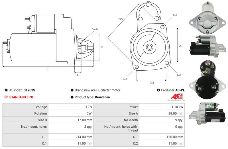 AS-PL S1263S Starter
