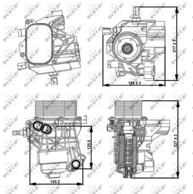 NRF 31356 Housing, oil filter