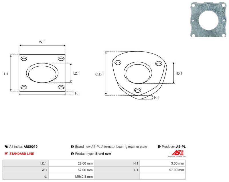 AS-PL ARS9019 Repair Set, alternator
