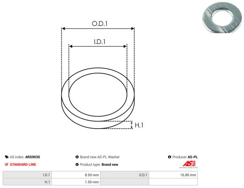 AS-PL ARS9035 Repair Set, alternator