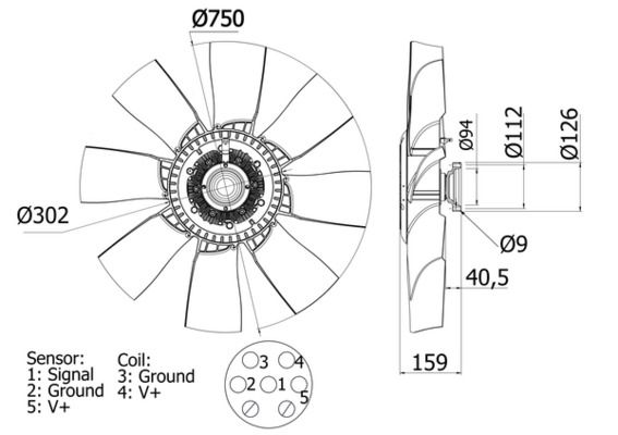 MAHLE ventilátor, motorhűtés CFF 457 000S