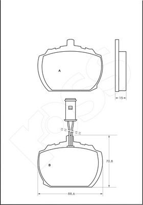 1-GNC R-207 - Brake Pad Set, disc brake