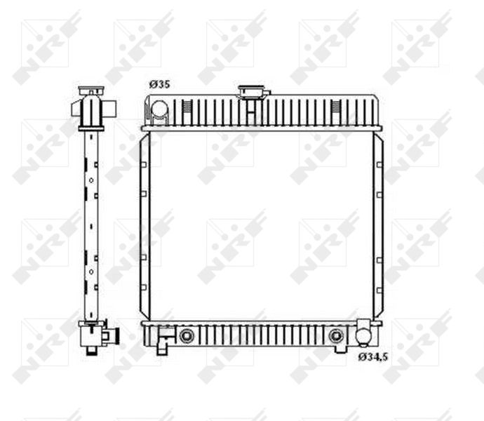 Радіатор, система охолодження двигуна, Nrf 514250