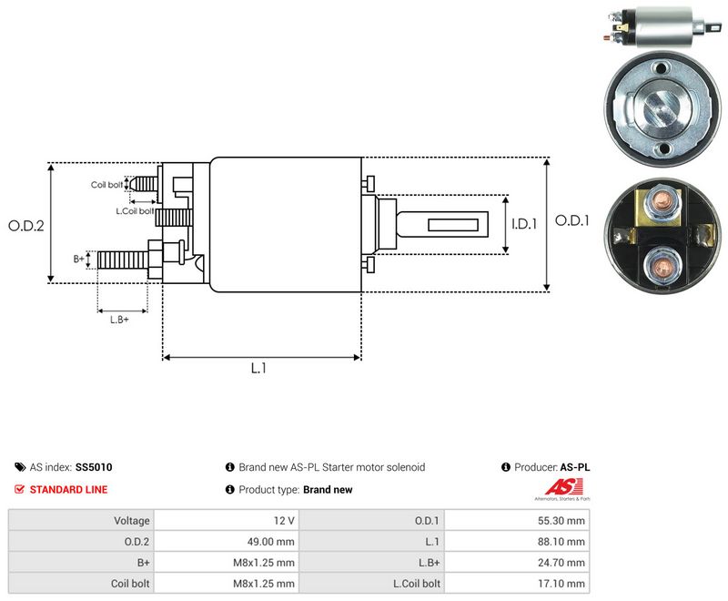 Magnetlülitus, starter, AS-PL SS5010