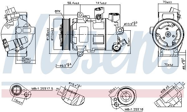 Компрессор кондиционера VAG (Nissens)