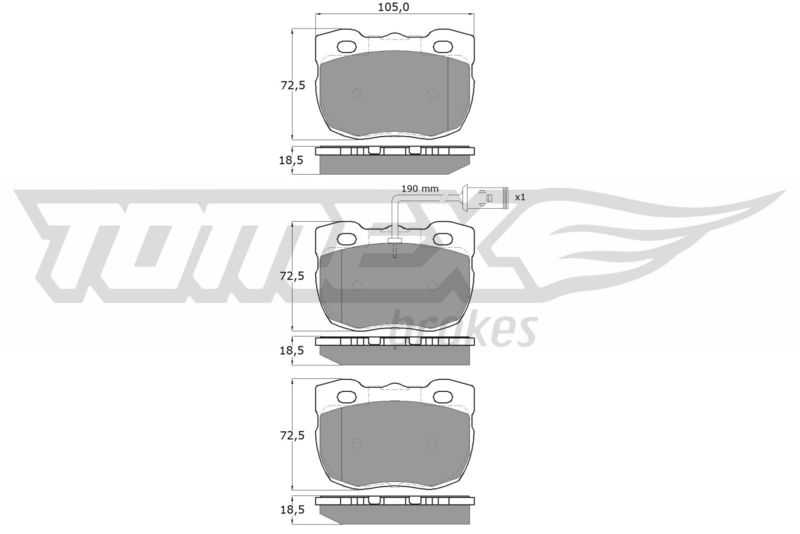 TOMEX Brakes fékbetétkészlet, tárcsafék TX 16-23