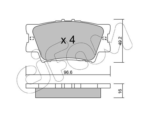 8227490 Гальмівні колодки зад.TOYOTA CAMRY/RAV4 III/RAV4 IV 2.0-3.5 06-