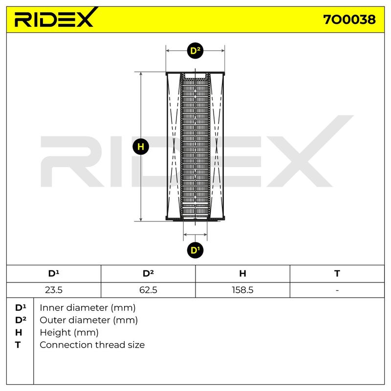 маслен филтър RIDEX