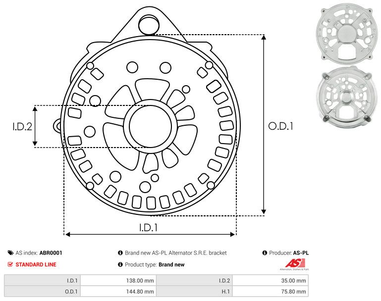 Kaitsekate, generaator, AS-PL ABR0001