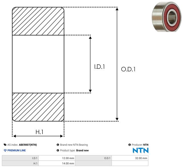 AS-PL ABE9007(NTN) Bearing
