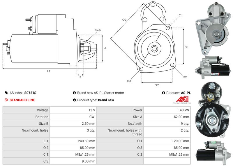 AS-PL S0721S Starter