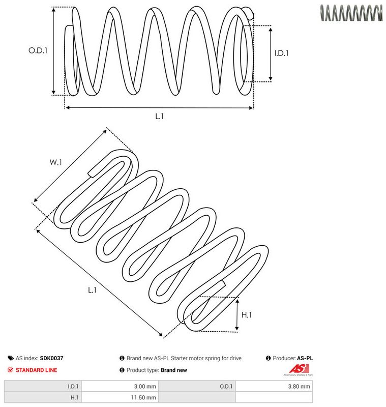AS-PL SDK0037 Repair Kit, starter