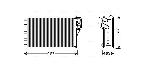 AVA QUALITY COOLING Hőcserélő, belső tér fűtés CNA6232