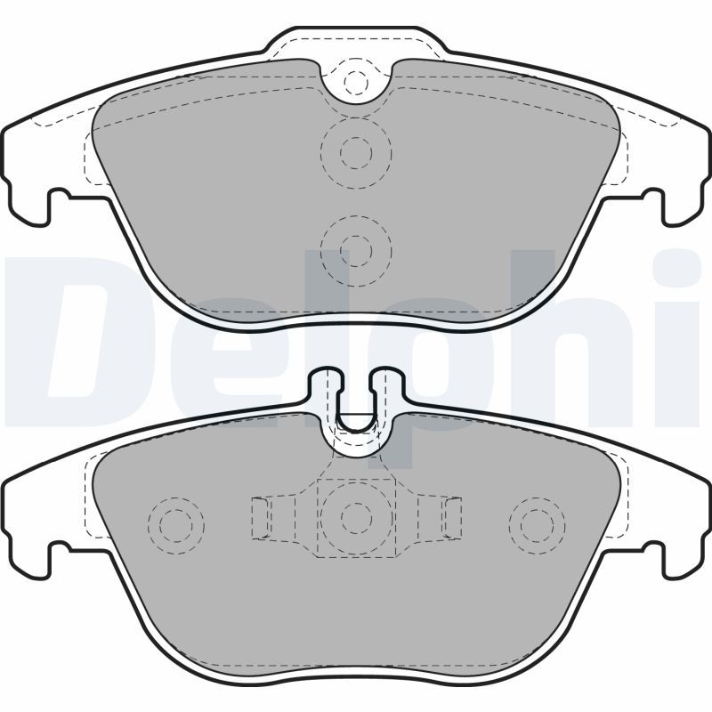 Комплект гальмівних накладок, дискове гальмо, Delphi LP2029