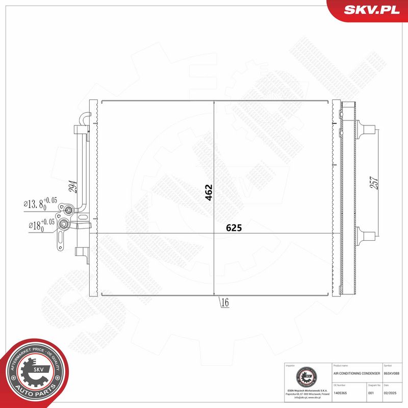 Kondensaator, kliimaseade, ESEN SKV 86SKV088