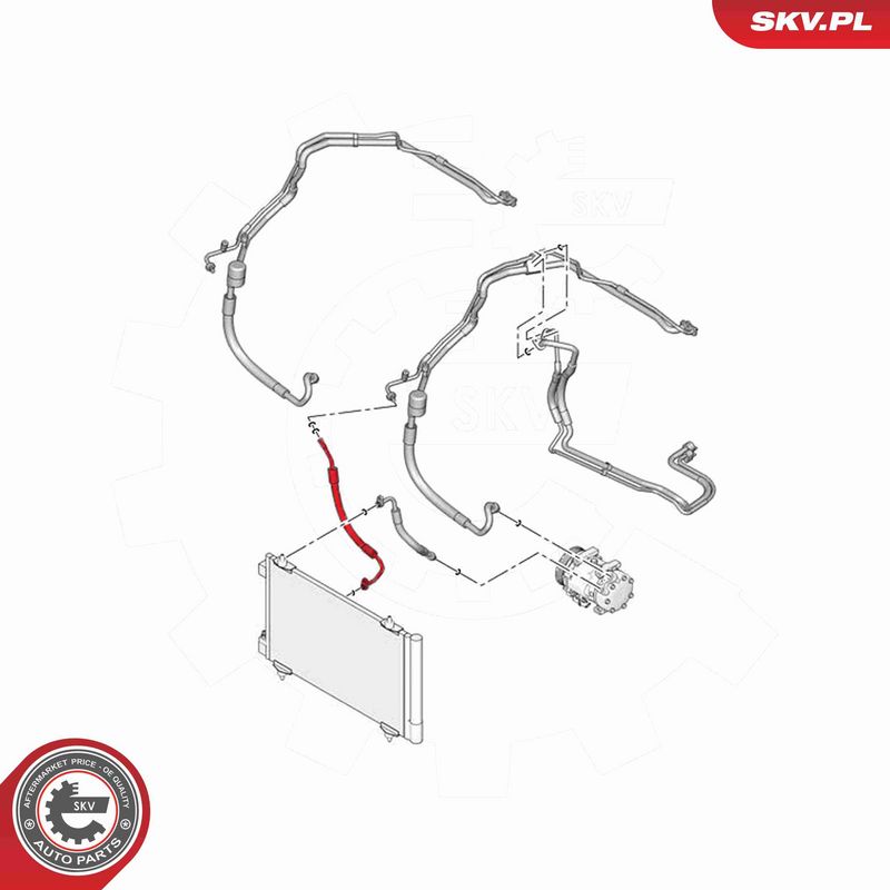 ESEN SKV 54SKV603 High/Low-pressure Line, air conditioning
