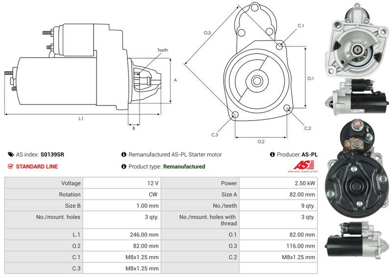 AS-PL S0139SR Starter