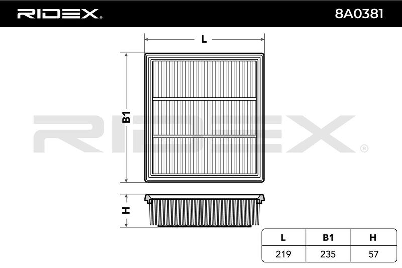 въздушен филтър RIDEX