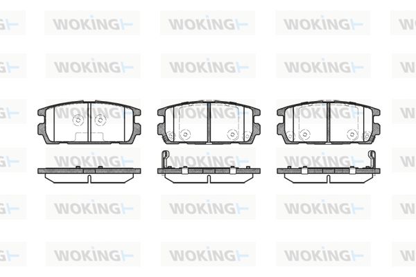 Комплект гальмівних накладок, дискове гальмо, Woking P9773.02