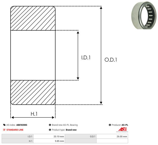 AS-PL ABE9208S Bearing