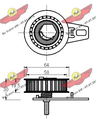 Ролик натяжний ременя ГРМ Alfa Romeo 156 2.0 FIAT 60620443 на ALFA ROMEO 155 (167)