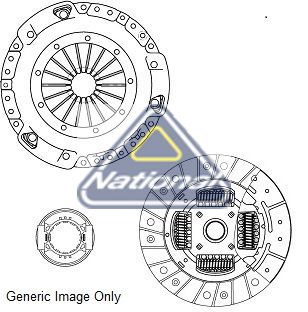 Комплект зчеплення, кільк. зубц. 18, 215мм, Scudo/Expert 1.9D -05.00 (215-18), National CK9665