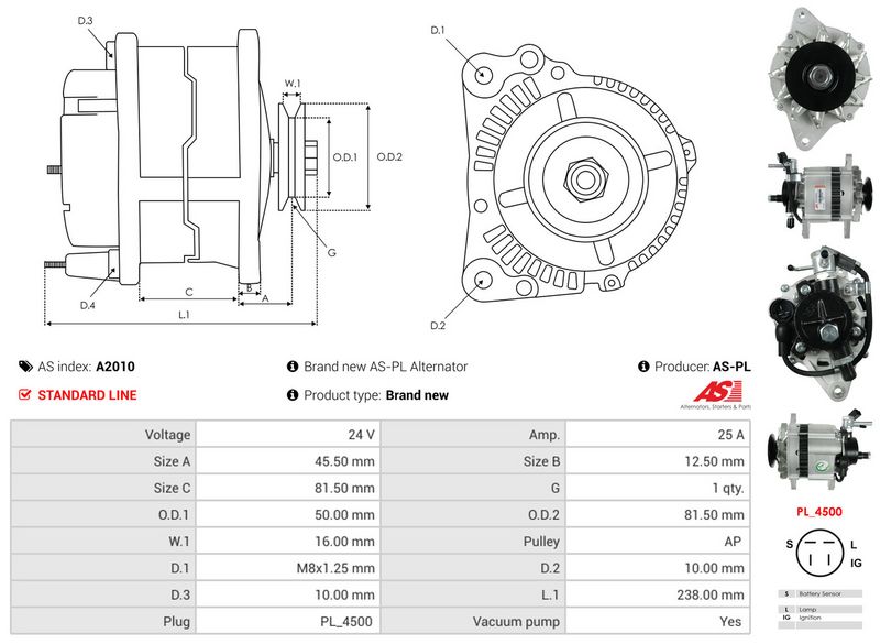 AS-PL A2010 Alternator