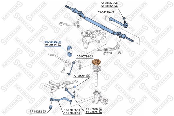 STELLOX 79-00090-SX Mounting, stabiliser bar