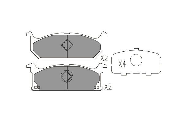 KAVO PARTS fékbetétkészlet, tárcsafék KBP-8527