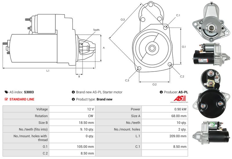 AS-PL S3003 Starteris