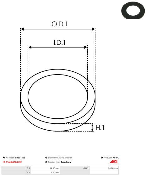 AS-PL SRS0159S Repair Set, alternator