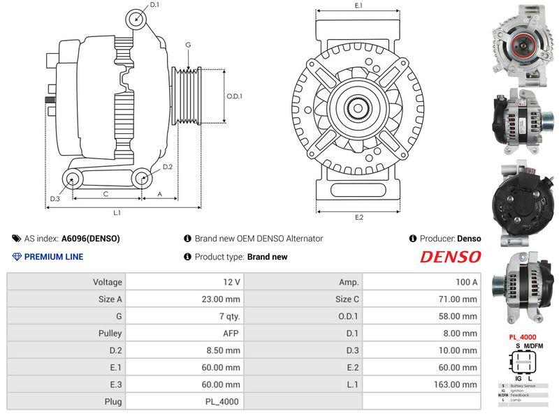 AS-PL A6096(DENSO) Alternator