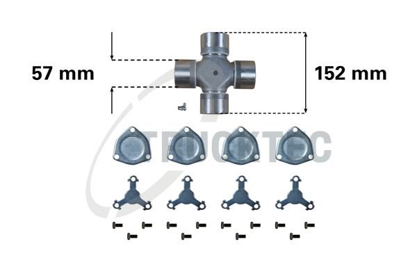 TRUCKTEC AUTOMOTIVE 03.34.001 - Kardaninio veleno jungtis