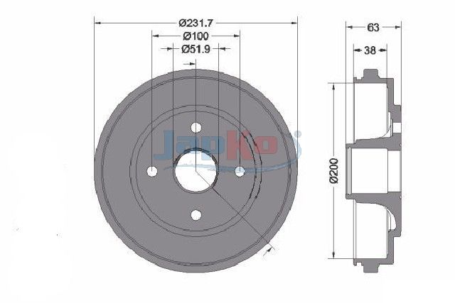JAPKO 560401C - Brake Drum