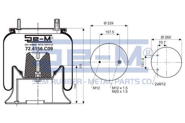 Mech, pneumatické odpružení 72.4156.C09