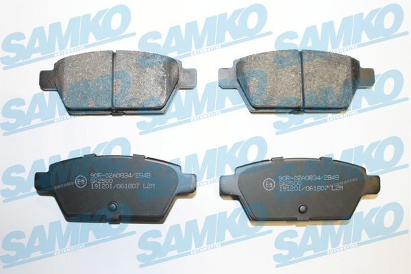 Комплект гальмівних накладок, дискове гальмо, Samko 5SP1807