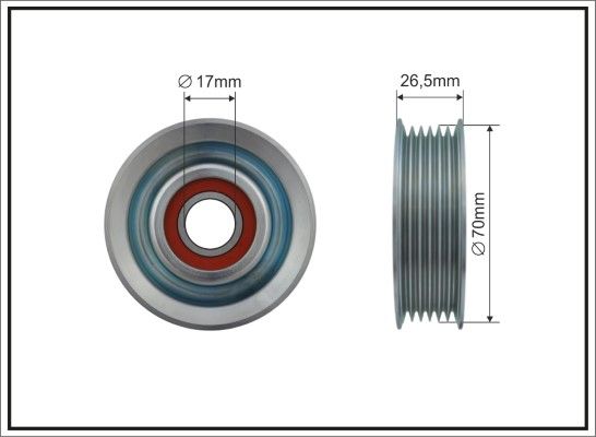 Натяжний ролик, поліклиновий ремінь, Caffaro 500472