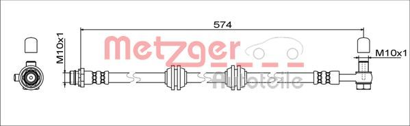 METZGER fékcső 4111755