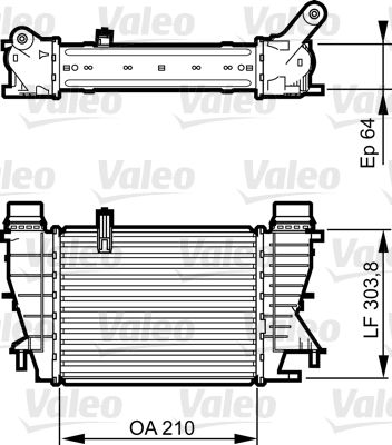 VALEO Intercooler, inlaatluchtkoeler 818251