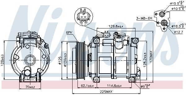 NISSENS 89074 Compressor, air conditioning