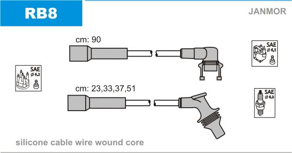 Комплект проводів високої напруги, Janmor RB8