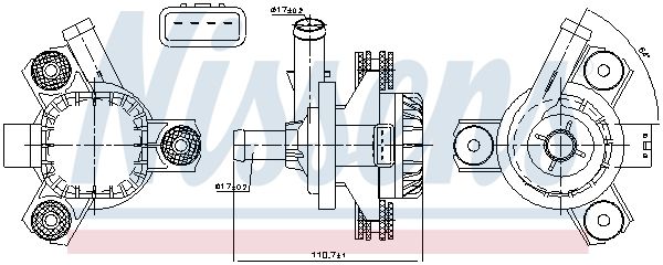 NISSENS 831058 Water Pump, engine cooling