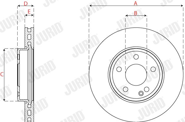 Гальмівний диск, Jurid 563258JC
