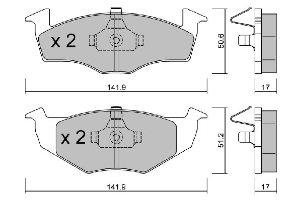 AISIN fékbetétkészlet, tárcsafék BPVW-1018