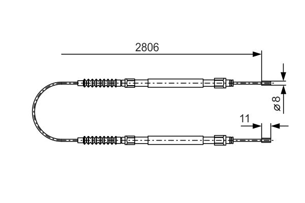 Bosch Cable Pull, parking brake 1 987 477 262 (1987477262)