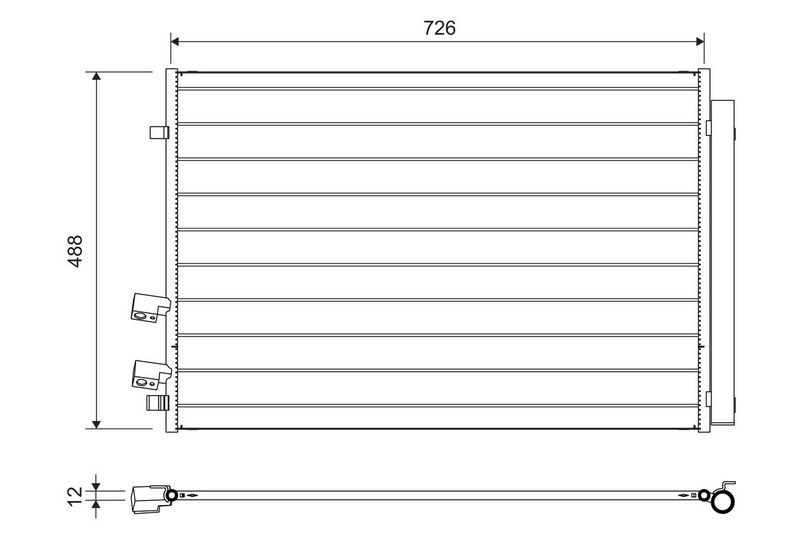 VALEO Condensor, airconditioning 822729