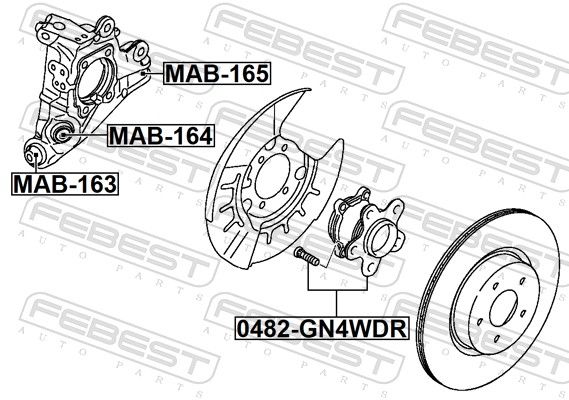 Rattarumm, FEBEST 0482-GN4WDR