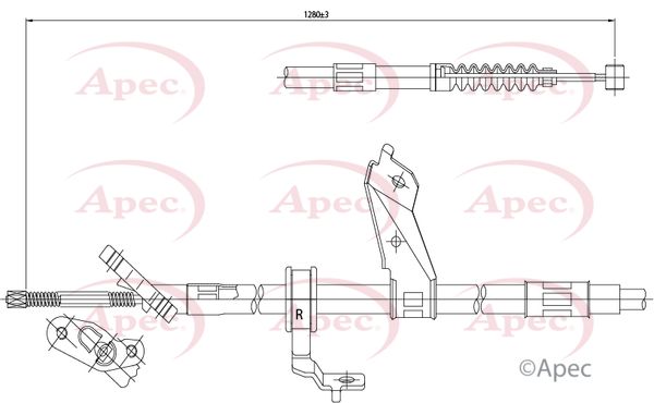 APEC Cable Pull, parking brake CAB1438