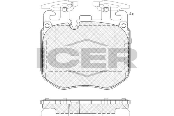 ANDEL 182265 - Brake Pad Set, disc brake